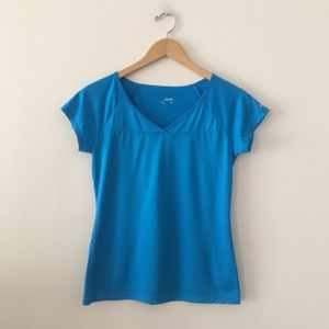 Electric Blue Columbia V Neck Workout Shirt